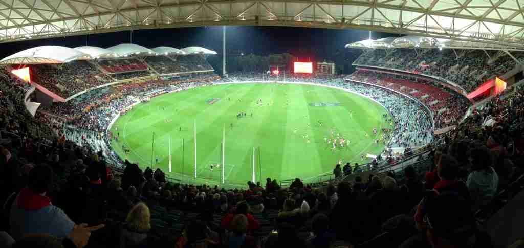 Oval Stadium, Adelaide. Image CC eosdude flicker. License to share and modify.