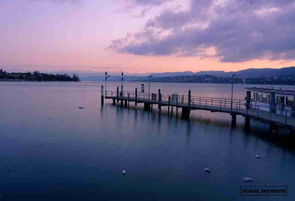 Lake Zurich at the golden hour, Switzerland