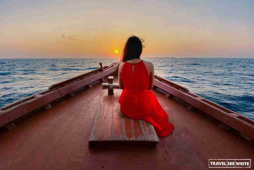 Take a local boat to explore the nearby islands in Maldives